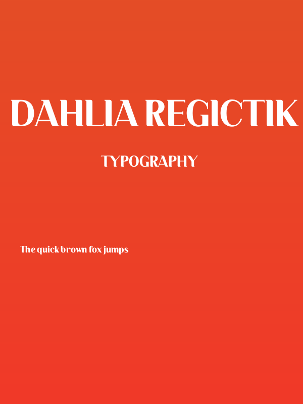 Dahlia Regictik Poster