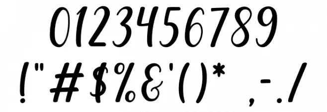 Dahlia Font OTHER CHARS