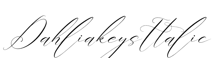 Dahliakeys Italic Шрифта
