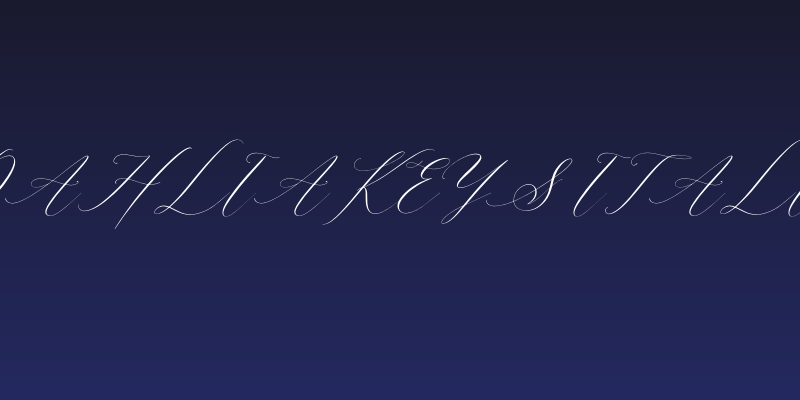 Dahliakeys Italic Social Header