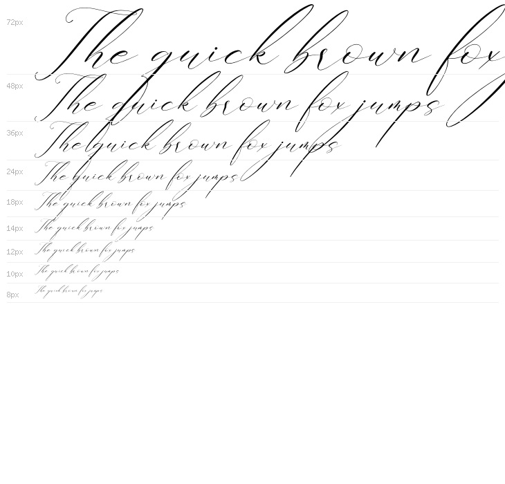 Dahliakeys Italic Waterfall