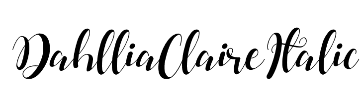Dahllia Claire Italic  les polices de caractères gratuit tlcharger