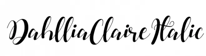 Dahllia Claire Italic  les polices de caractères gratuit tlcharger