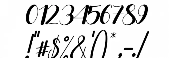 Dahllia Claire Italic Font OTHER CHARS