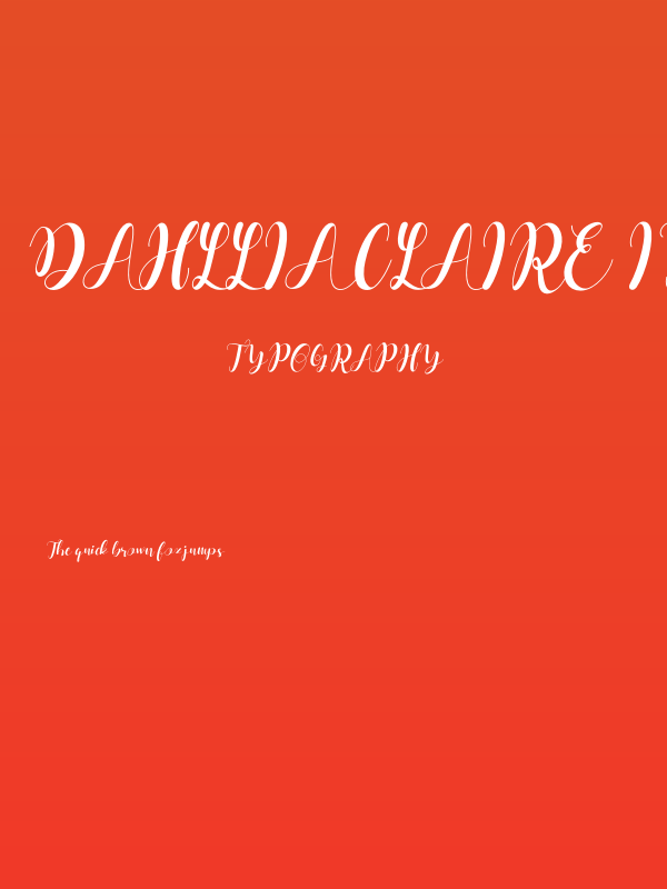 Dahllia Claire Italic Poster