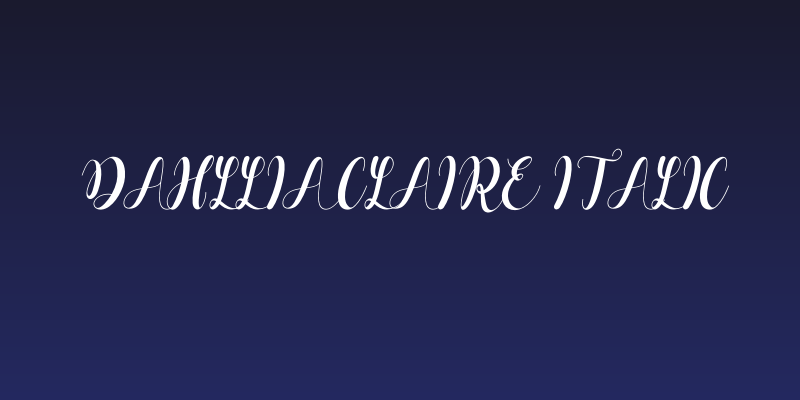 Dahllia Claire Italic Social Header