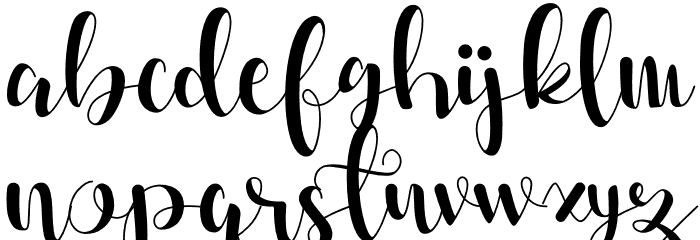 Dahllia Claire Font LOWERCASE
