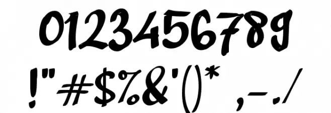 Dahulu Script Font OTHER CHARS