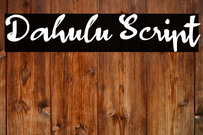 Dahulu Script Example 1