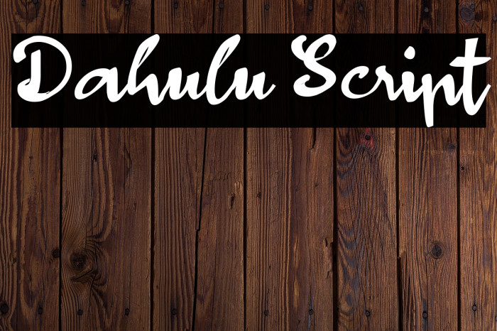 Dahulu Script Example 2