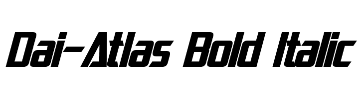 Dai-Atlas Bold Italic Font