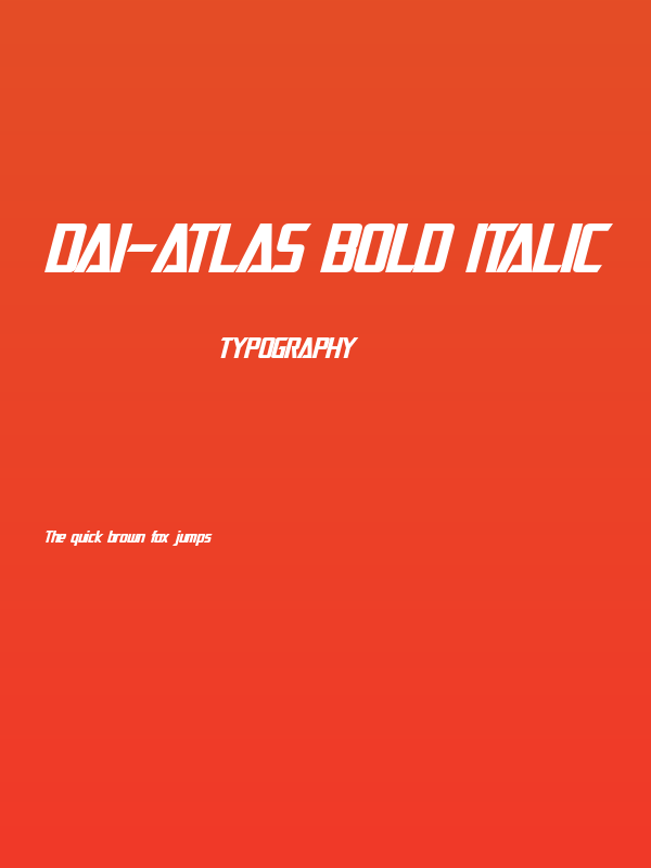 Dai-Atlas Bold Italic Poster