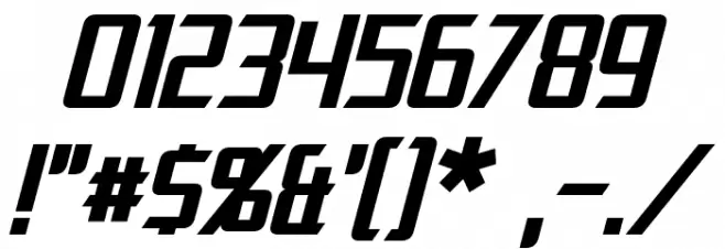 Dai-Atlas Italic Font OTHER CHARS