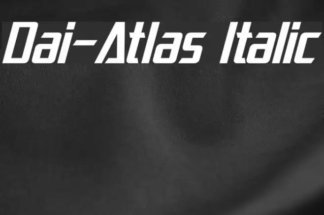Dai-Atlas Italic Font examples