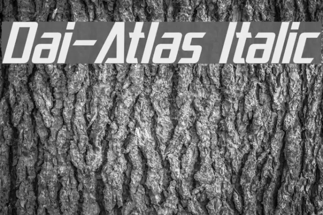 Dai-Atlas Italic Font examples