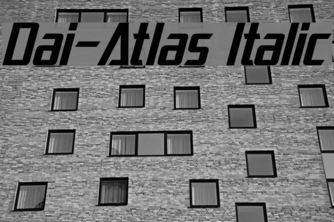 Dai-Atlas Italic Font examples