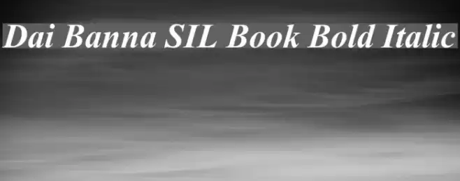 Dai Banna SIL Book Bold Italic Font examples
