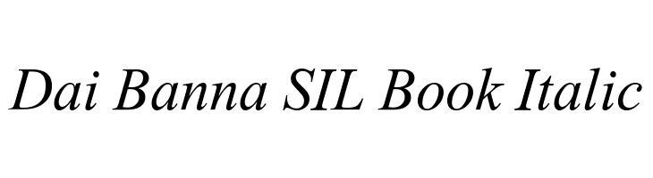 Dai Banna SIL Book Italic Font