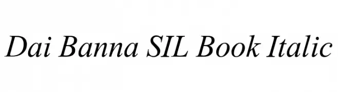 Dai Banna SIL Book Italic  Frei Schriftart Herunterladen