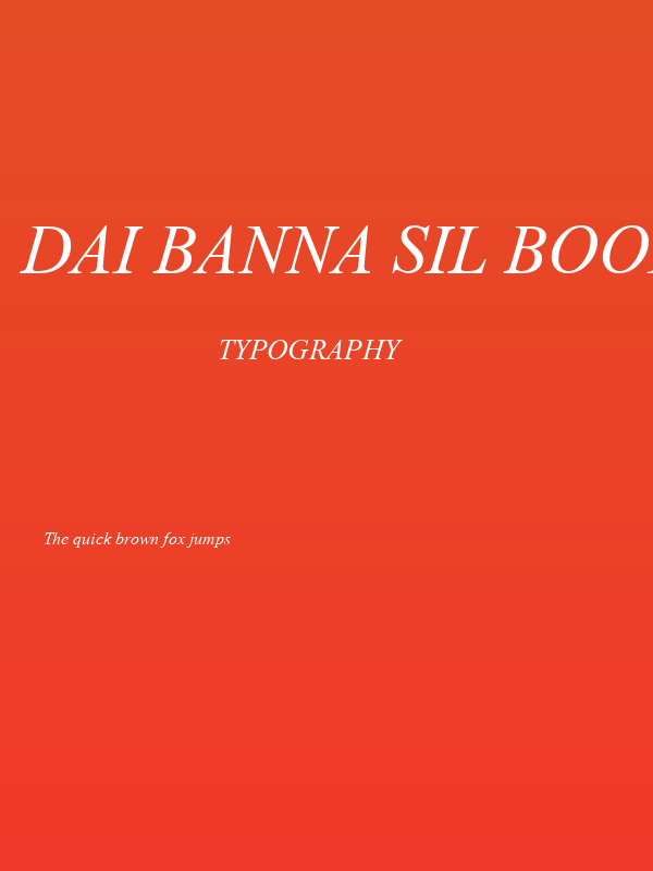 Dai Banna SIL Book Italic Poster
