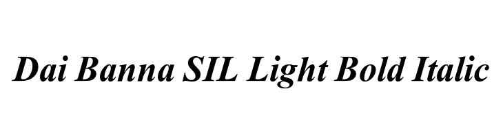 Dai Banna SIL Light Bold Italic Font