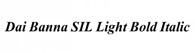 Dai Banna SIL Light Bold Italic  Frei Schriftart Herunterladen