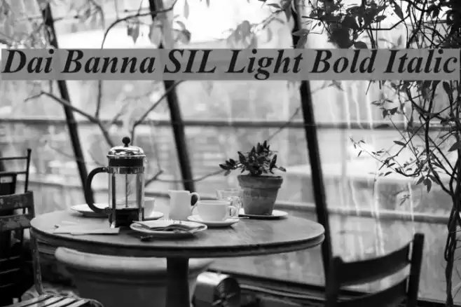 Dai Banna SIL Light Bold Italic Font examples