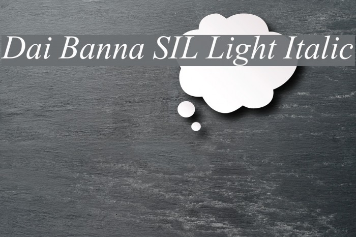 Dai Banna SIL Light Italic Font examples