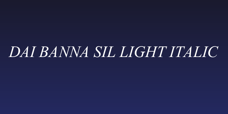 Dai Banna SIL Light Italic Social Header