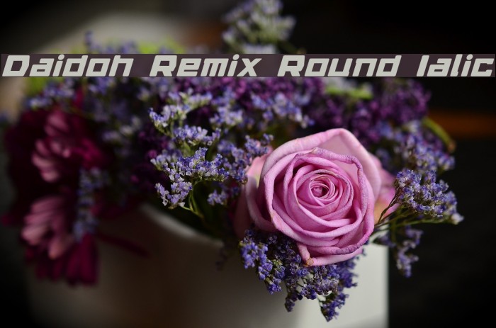 Daidoh Remix Round Ialic Schriftart examples