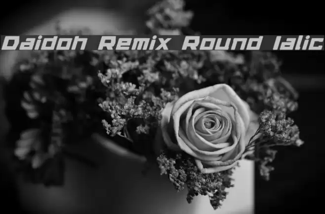 Daidoh Remix Round Ialic Schriftart examples