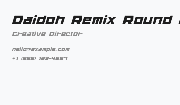 Daidoh Remix Round Ialic Business Card