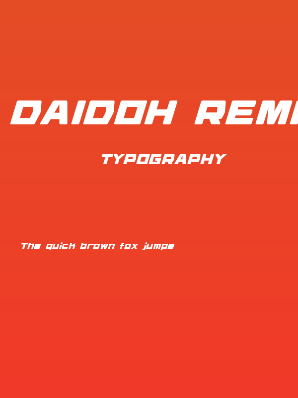Daidoh Remix Round Ialic Poster