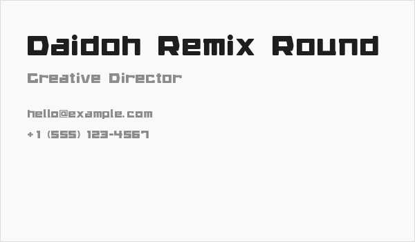 Daidoh Remix Round Business Card