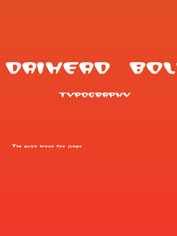 Daihead  Bold Poster