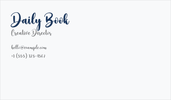 Daily Book Business Card