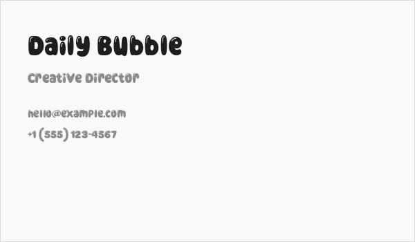 Daily Bubble Business Card