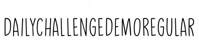 Daily Challenge DEMO Regular  Frei Schriftart Herunterladen