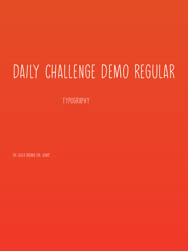 Daily Challenge DEMO Regular Poster