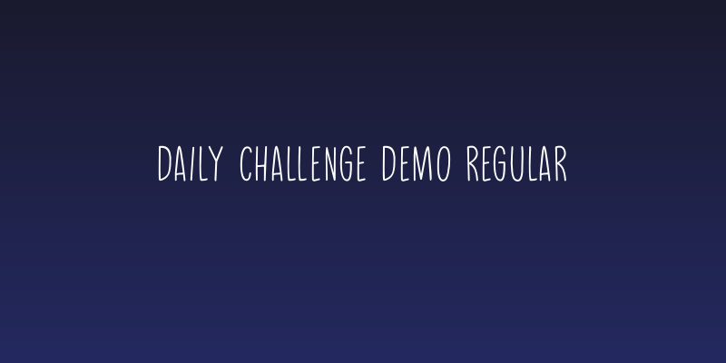 Daily Challenge DEMO Regular Social Header