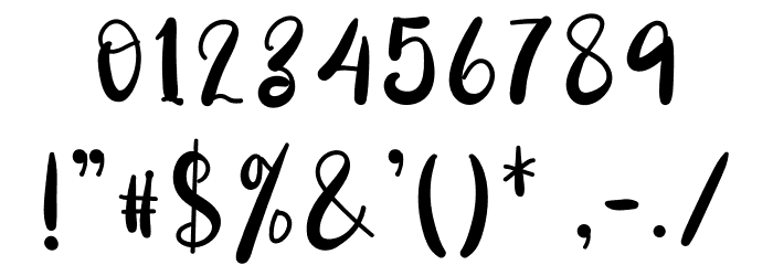 Daily Danissa Font OTHER CHARS