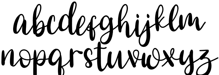 Daily Danissa Font LOWERCASE