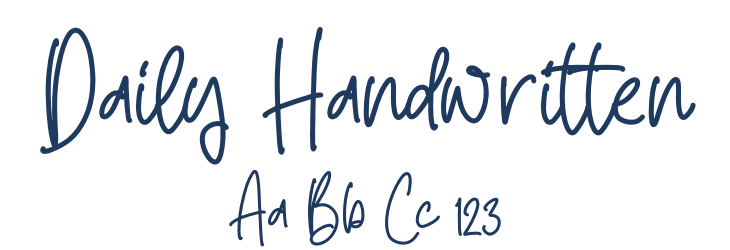 Daily Handwritten Font Preview