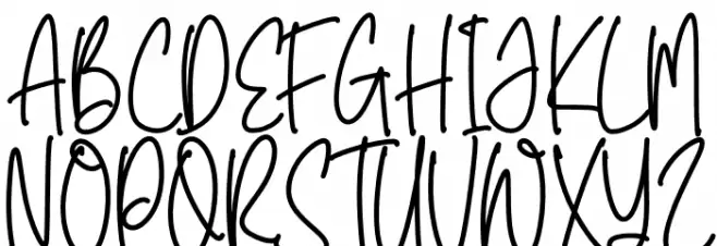 Daily Handwritten Caratteri MAIUSCOLE