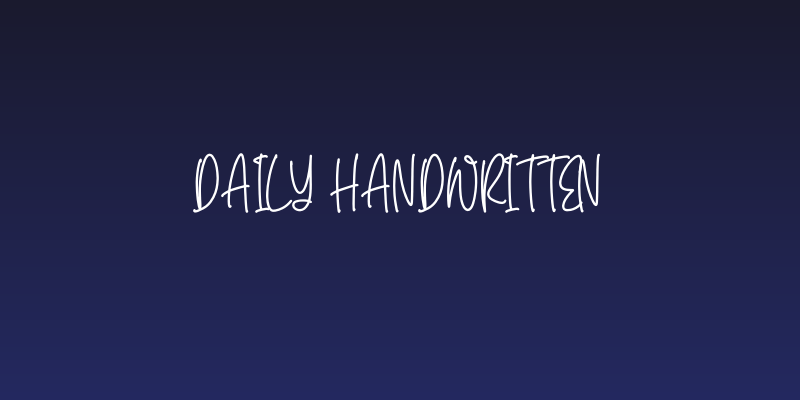 Daily Handwritten Social Header