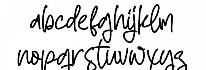 Daily Handwritten Caratteri MINUSCOLO