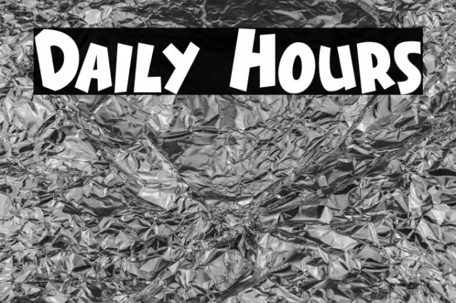 Daily Hours Schriftart examples