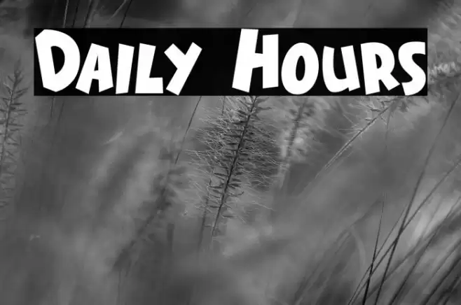 Daily Hours Schriftart examples