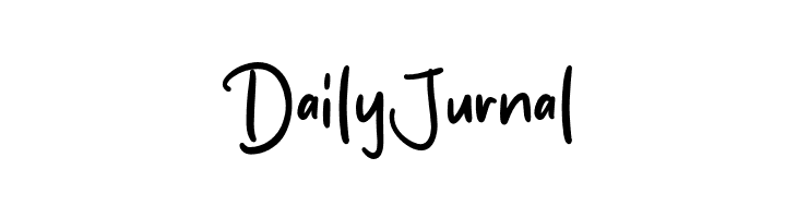 Daily Jurnal  Free Fonts Download