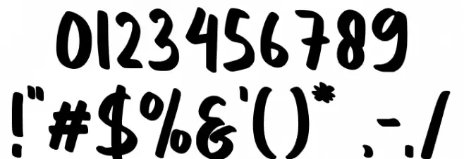 Daily Keisha Font OTHER CHARS